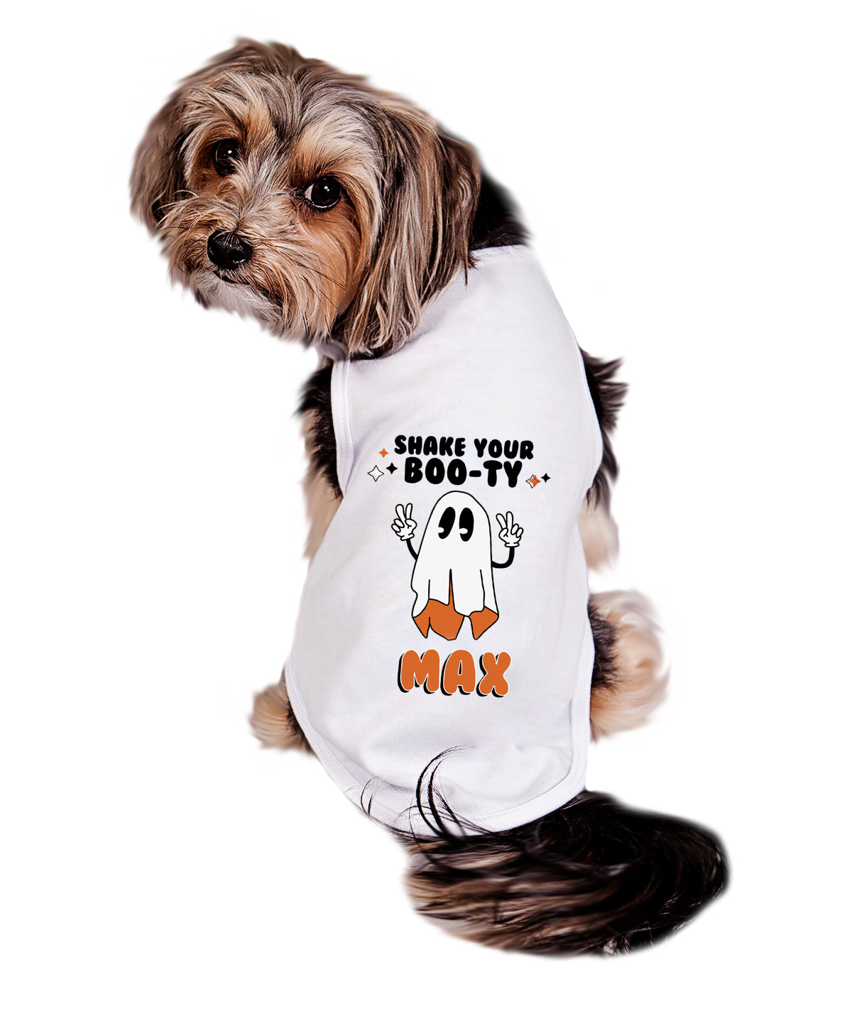 Halloween Dog Shirt | Personalized Shake Your Boo-ty Boy Ghost